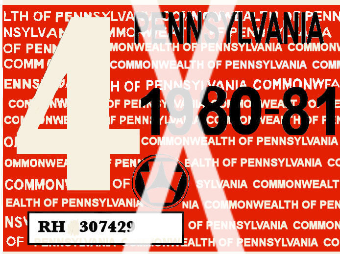 (image for) 1980-81-4 Pennsylvania INSPECTION Sticker